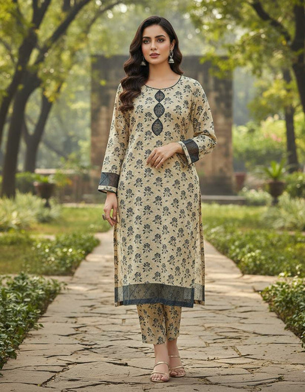 KHADDAR FANCY LACE 2PC