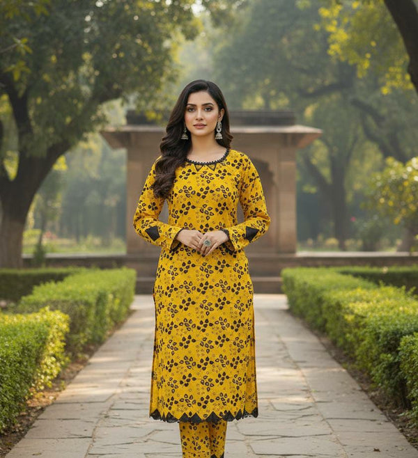 KHADDAR FANCY LACE 2PC