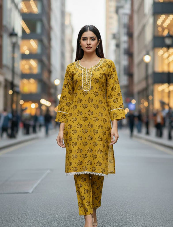 Khaddar Print Hand Made 2PC