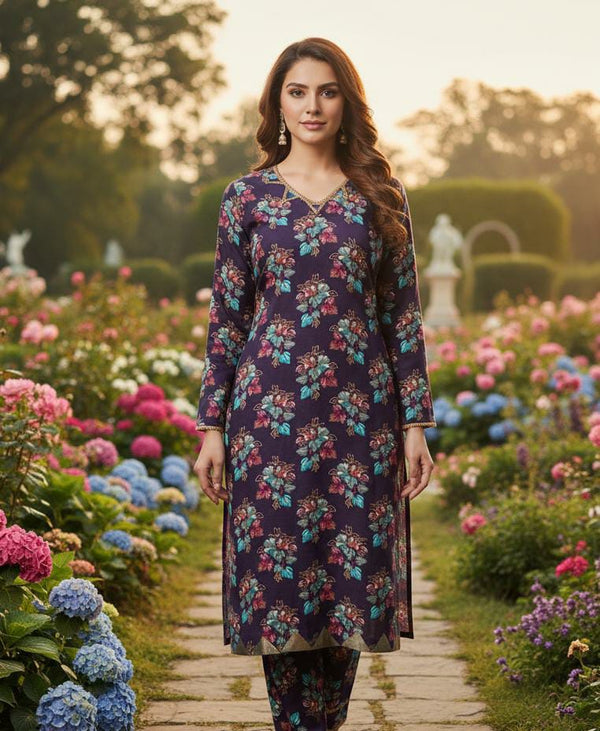 KHADDAR FANCY LACE 2PC