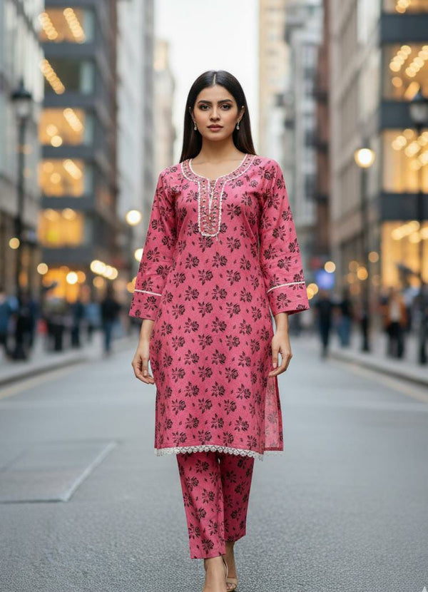 Khaddar Print Hand Made 2PC