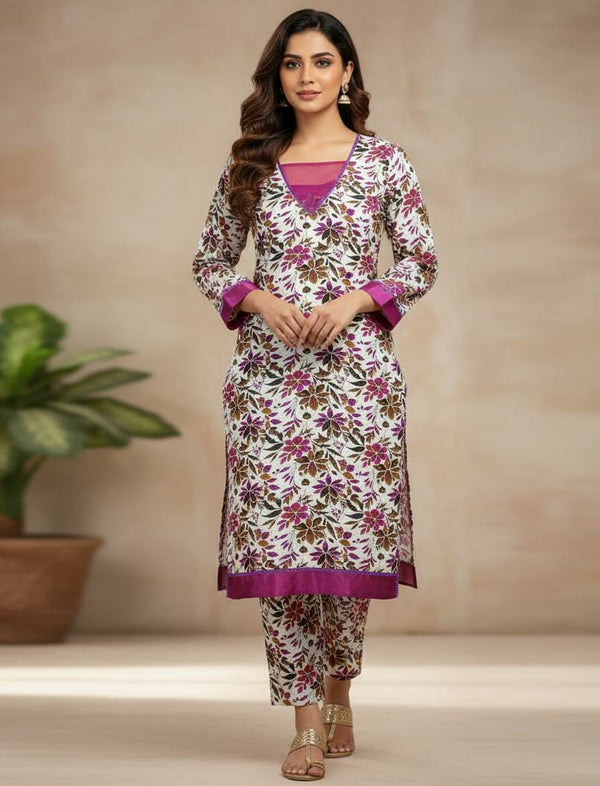 KHADDAR FANCY LACE 2PC