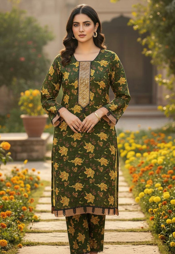 KHADDAR FANCY LACE 2PC