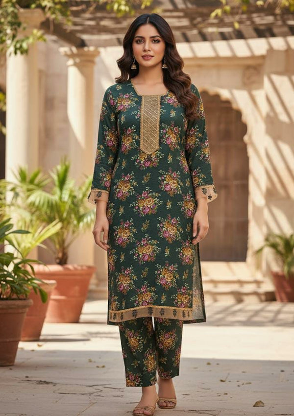 KHADDAR FANCY LACE 2PC