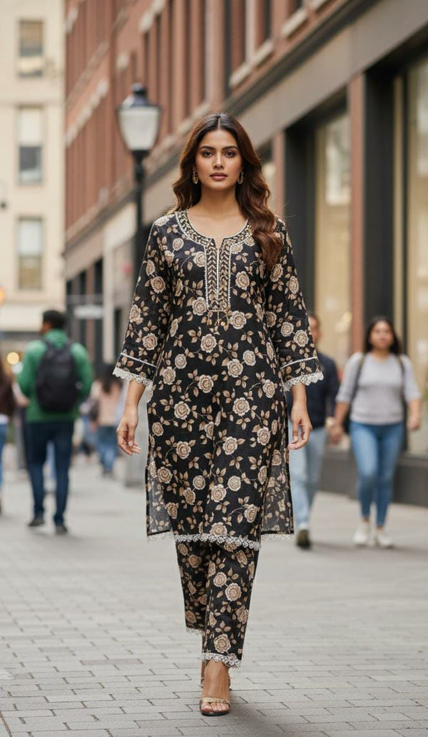 Khaddar Print Hand Made 2pc