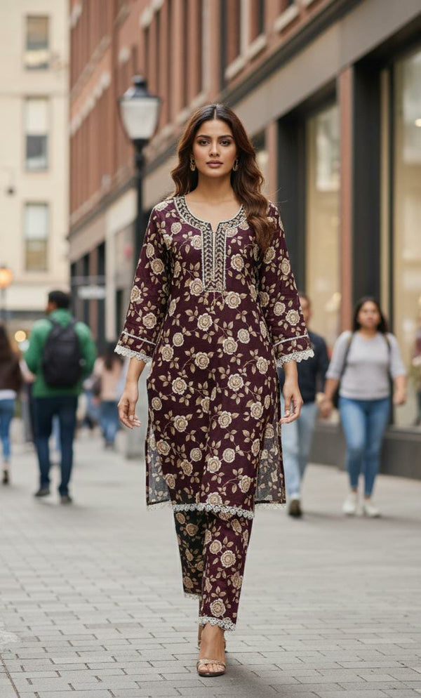 Khaddar Print Hand Made 2pc