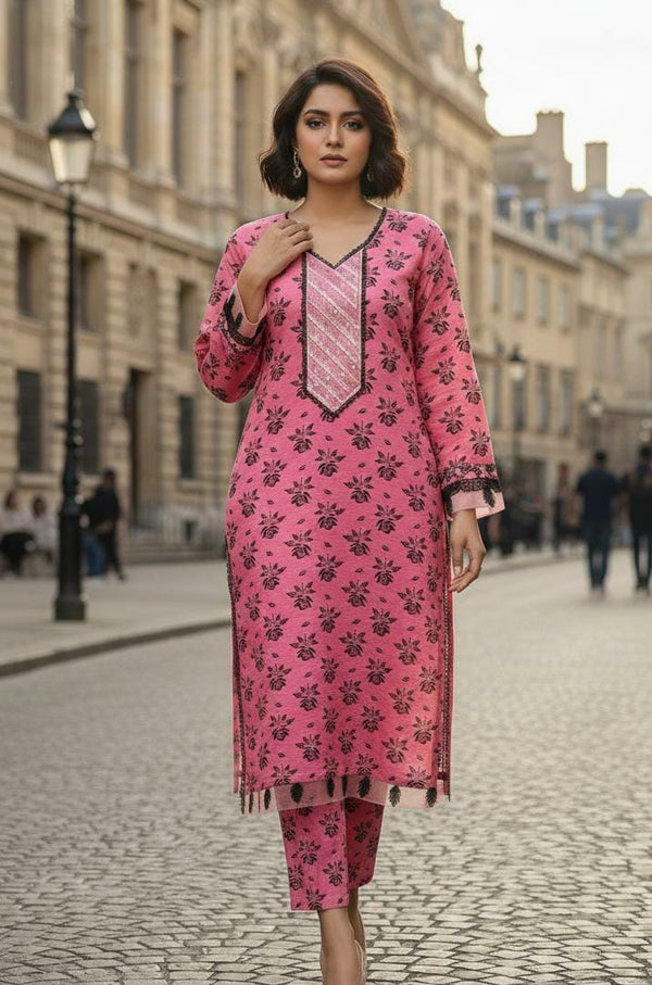 KHADDAR FANCY LACE 2PC