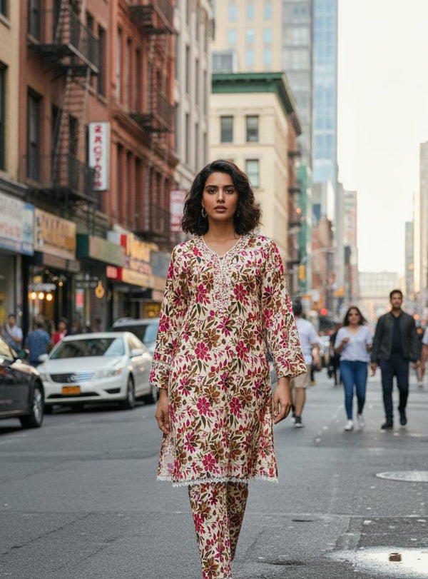 Khaddar Print Hand Made 2pc