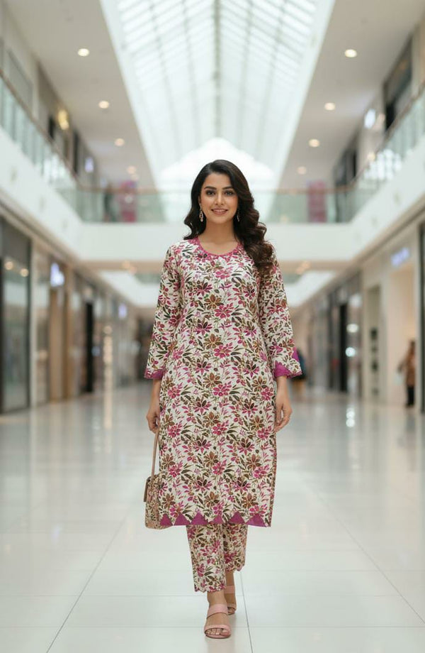 KHADDAR FANCY LACE 2PC